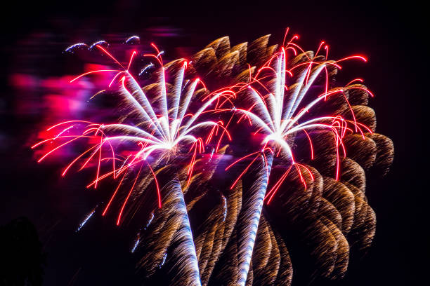 Firework fireworks celebration pair of red gold white_ Firework fireworks celebration pair of red gold white_ hogmanay photos stock pictures, royalty-free photos & images