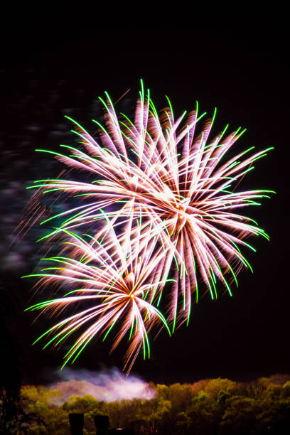 Firework fireworks celebration white purple with green peaks Firework fireworks celebration white purple with green peaks hogmanay photos stock pictures, royalty-free photos & images