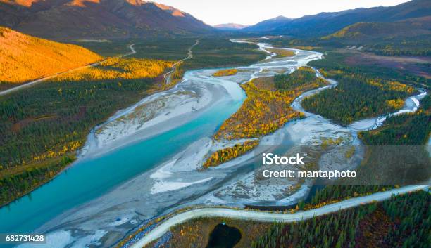 Alaska Landscape Stock Photo - Download Image Now - Alaska - US State, Denali National Park and Preserve, River