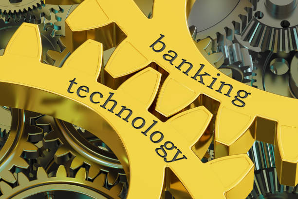 istock Banking Technology concept on the gearwheels, 3D rendering 682739164