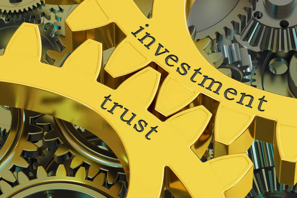 istock investment trust concept on the gearwheels, 3D rendering 682739248