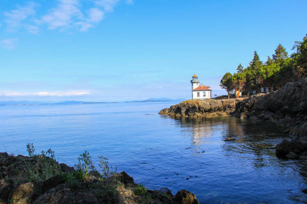 Pacific Northwest Pacific Northwest US Landscape lime kiln lighthouse stock pictures, royalty-free photos & images