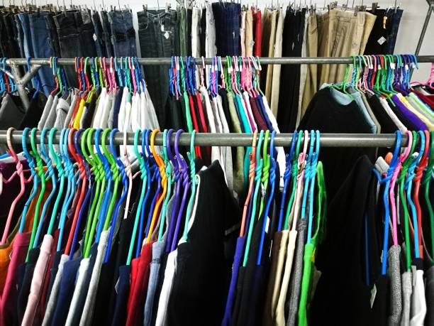 istock The Secondhand clothes in the market 682739606