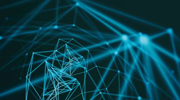 istock Abstract sphere geometry orb and polygonal lines and dots. Futuristic Technology, 3D illustration, 3D rendering 682744106