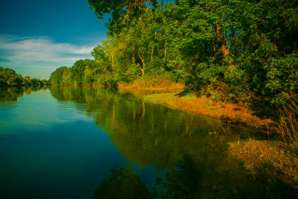 istock Rural sunny landscape with small countryside 682776248