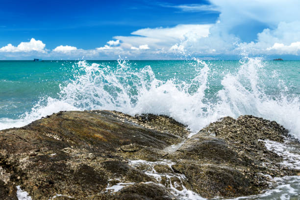 istock Splash water of sea wave . 682786046