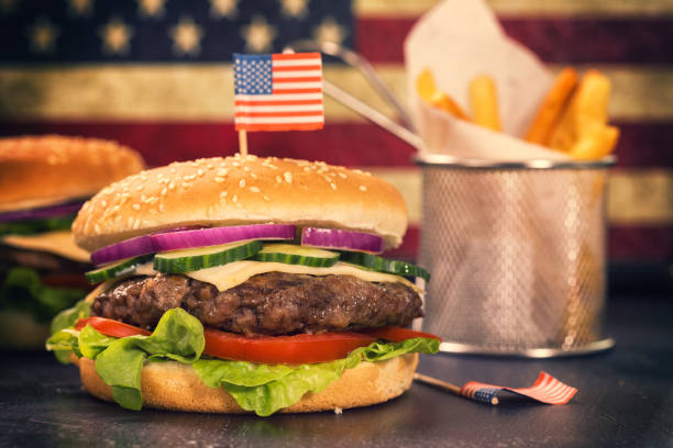 istock Burger for 4th of July 682788812