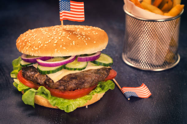 istock Burger for 4th of July 682788822