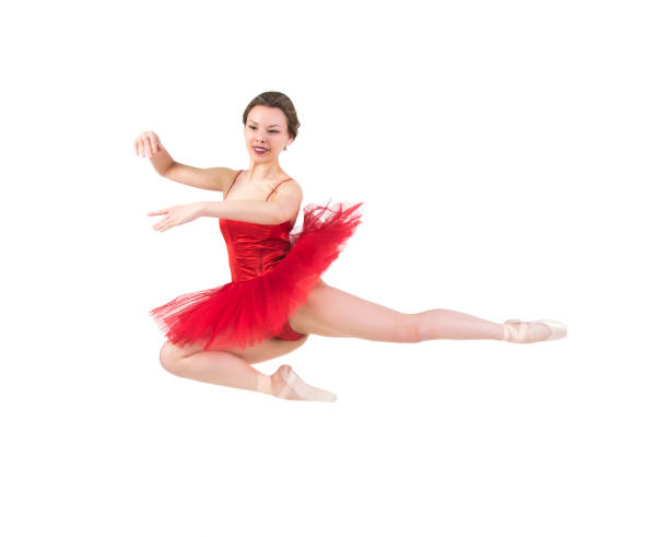 istock Young ballerina in a red tutu. 682803540