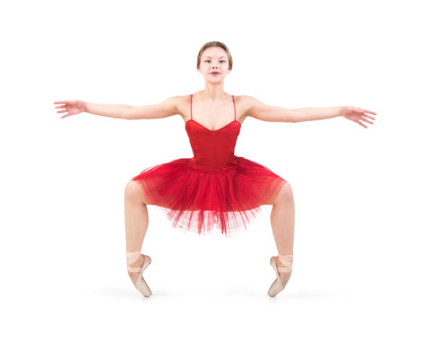 istock Young ballerina in a red tutu. 682803562