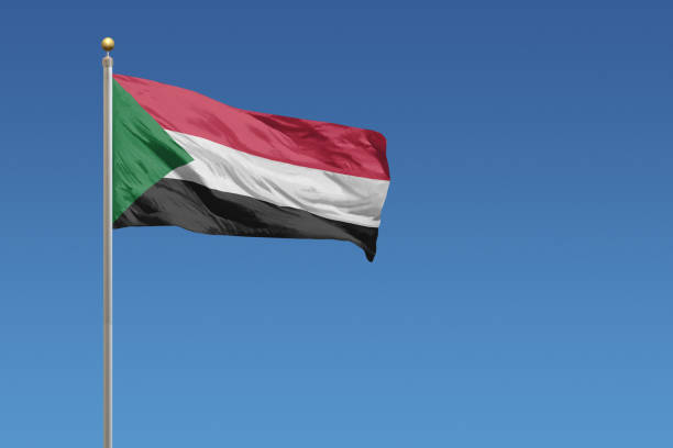 수단의 국기 - republic of the sudan 뉴스 사진 이미지