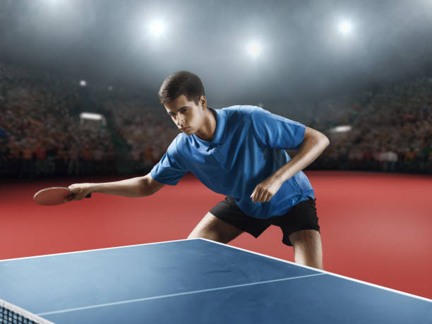 istock Young ping pong player playing table tennis game 682820188
