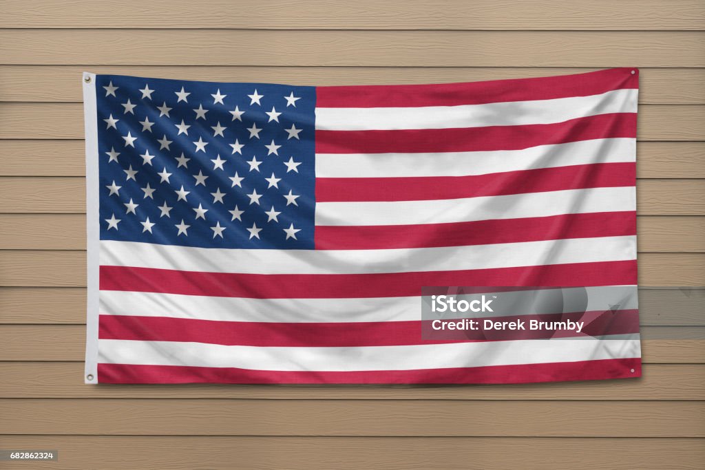 Bandera de los Estados Unidos - Foto de stock de Colgar libre de derechos