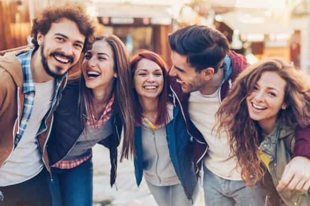 istock Group of friends holding and laughing 682879850