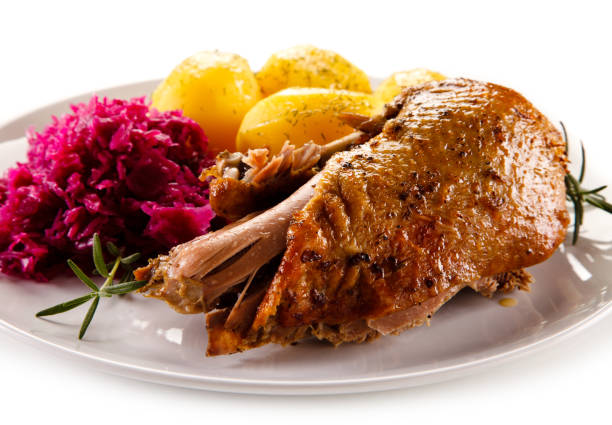 istock Roast duck fillet and vegetables 682896126