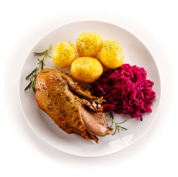 istock Roast duck fillet and vegetables 682896208