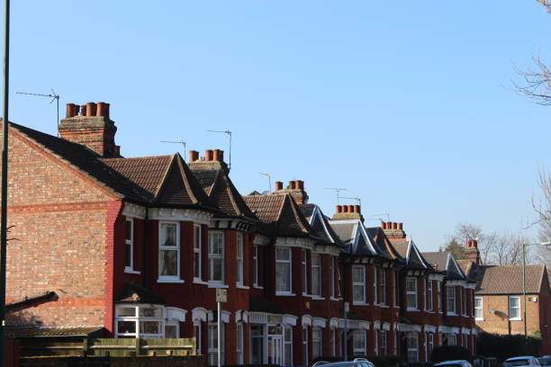 istock Row Of Red Brick Houses 682896586