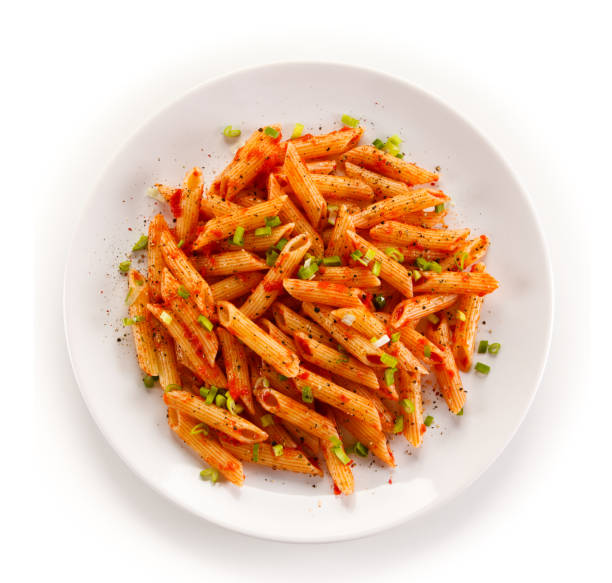 istock Penne, pesto sauce and vegetables 682921056