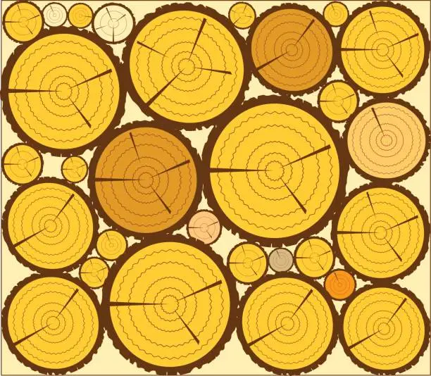 Vector illustration of Logs