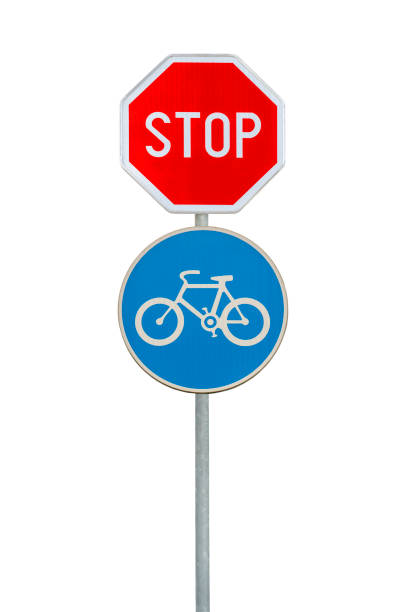 Paris, France - September 09, 2023 : M12 sign authorizing cyclists to cross the lights