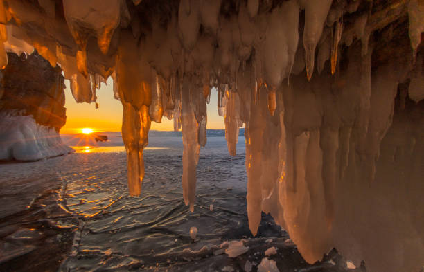 istock Ice surface of Baikal lake 682943538