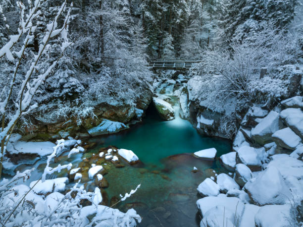 istock Beautiful waterfall in the Dolomites 682947346