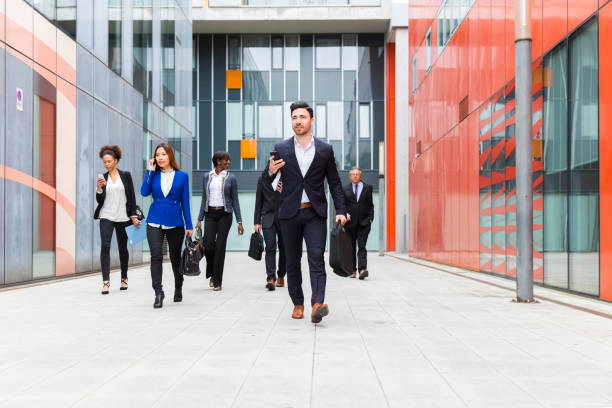 istock Business people walking on a street 682954074