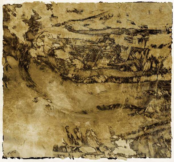 istock Grunge sepia cracked texture background. 682961236