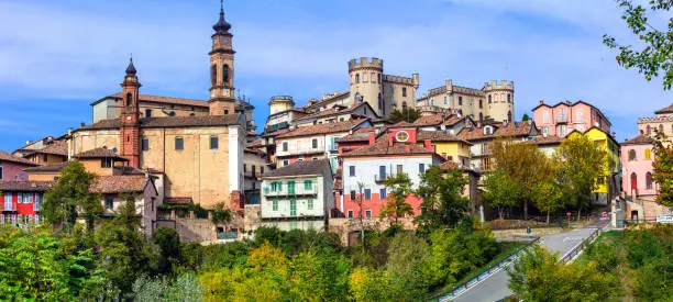 Photo of Pictorial medieval village(borgo) Castiglione d'Asti in Piemonte, vine region of Italy