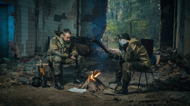 istock photo of man in uniform with a weapon 682972626