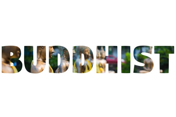 istock Word BUDDHIST over temple in Sri Lanka. 682976292