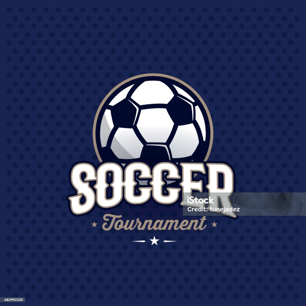 Emblema de futebol azul - Vetor de Aluno de Universidade royalty-free