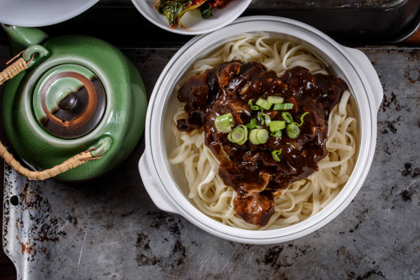 Delicious Asian Noodle with Black Bean Sauce