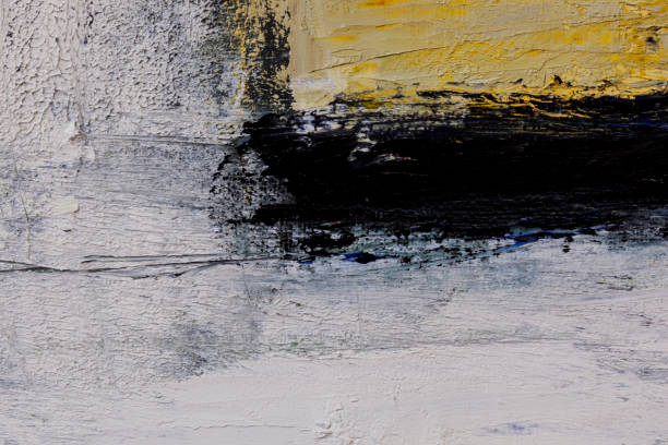 istock Abstract painted yellow gray and black art backgrounds. 683002470