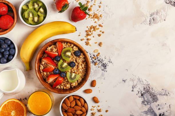istock Healthy breakfast - bowl of muesli 683003970