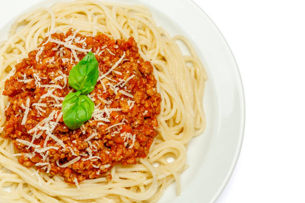 istock Spaghetti bolognese on a white plate 683010008