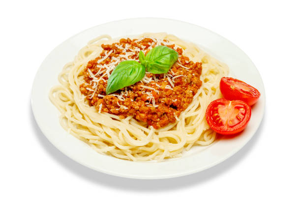 istock Spaghetti bolognese on a white plate 683010210