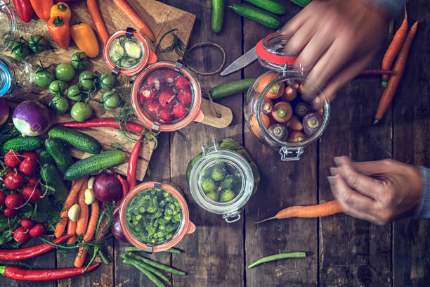 istock Preserving Organic Vegetables in Jars 683014612