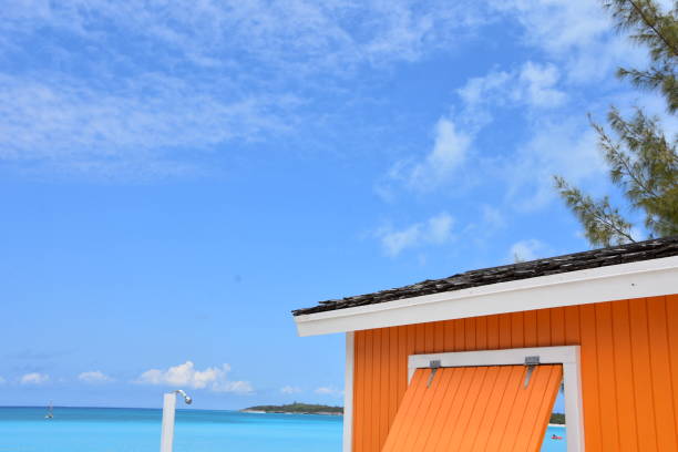 White pier in the turquoise sea