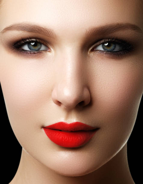 istock Wellness, cosmetics and chic retro style. Close-up portrait of s 683035678