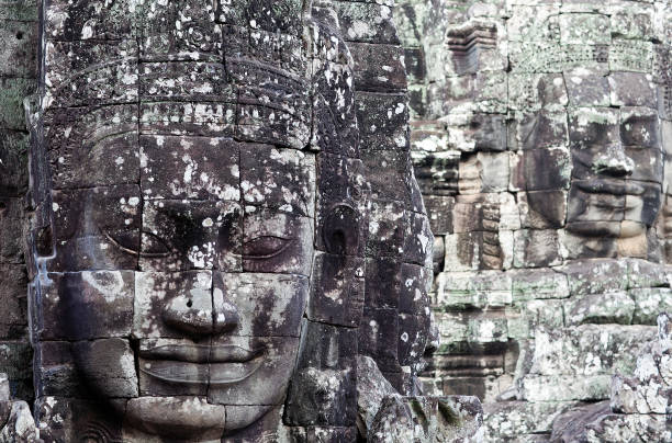 istock Giant stone faces at Prasat Bayon Temple, Cambodia 683041740