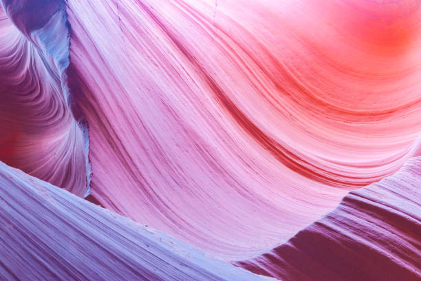 istock Abstract multi-color swirling pattern and color transitions in the limestone formations Lower Antelope Canyon Page Arizona USA 683041976