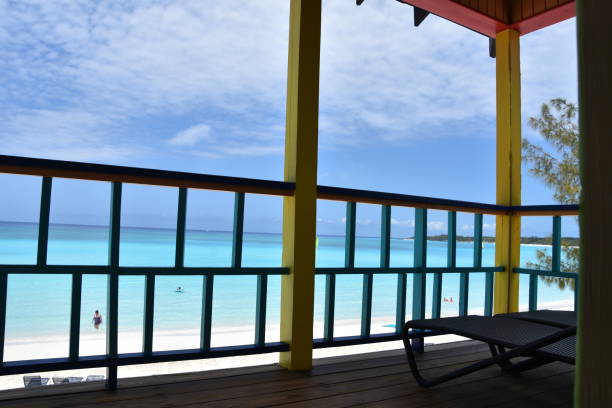 istock Looking at the sea view from a private beach villa 683047578