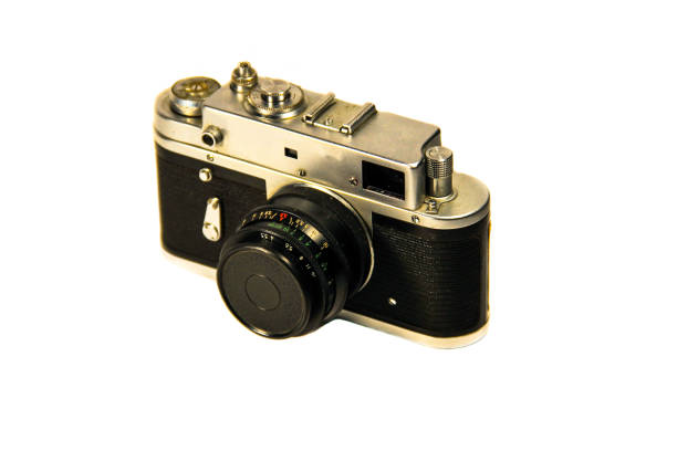 istock Retro photo camera isolated on the white background 683047660