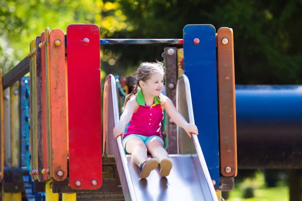 istock Child playing on outdoor playground in summer 683047830
