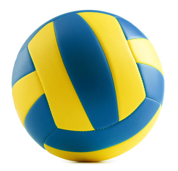 istock Leather volleyball isolated on a white background 683051596