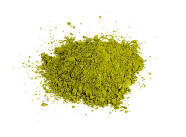 istock pile of Matcha tea isolated on white 683071034