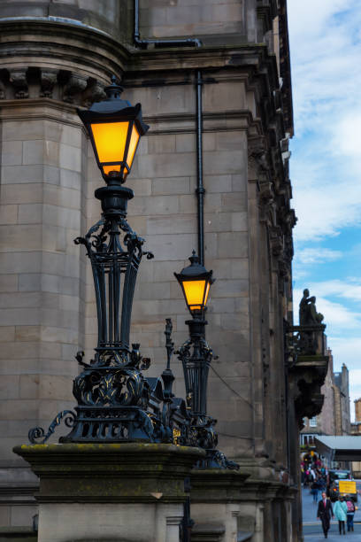 istock antique street lamps in Edinburgh, UK 683073254