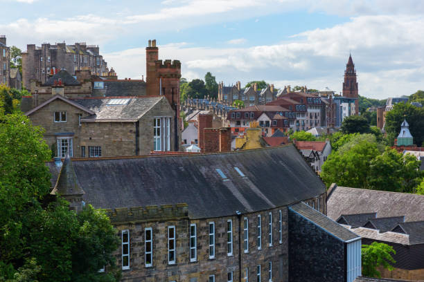 istock aerial view over Dean Village, Edinburgh, UK 683073330