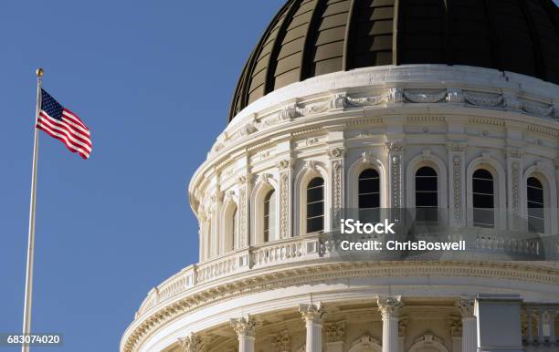 Downtown Sacramento California Capital Dome Building Stock Photo - Download Image Now